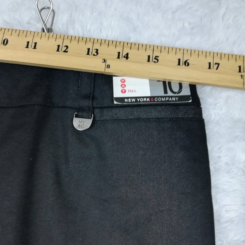 New York & Company Womens Pants Flare 7th Avenue Black Stretch Tall 10T New